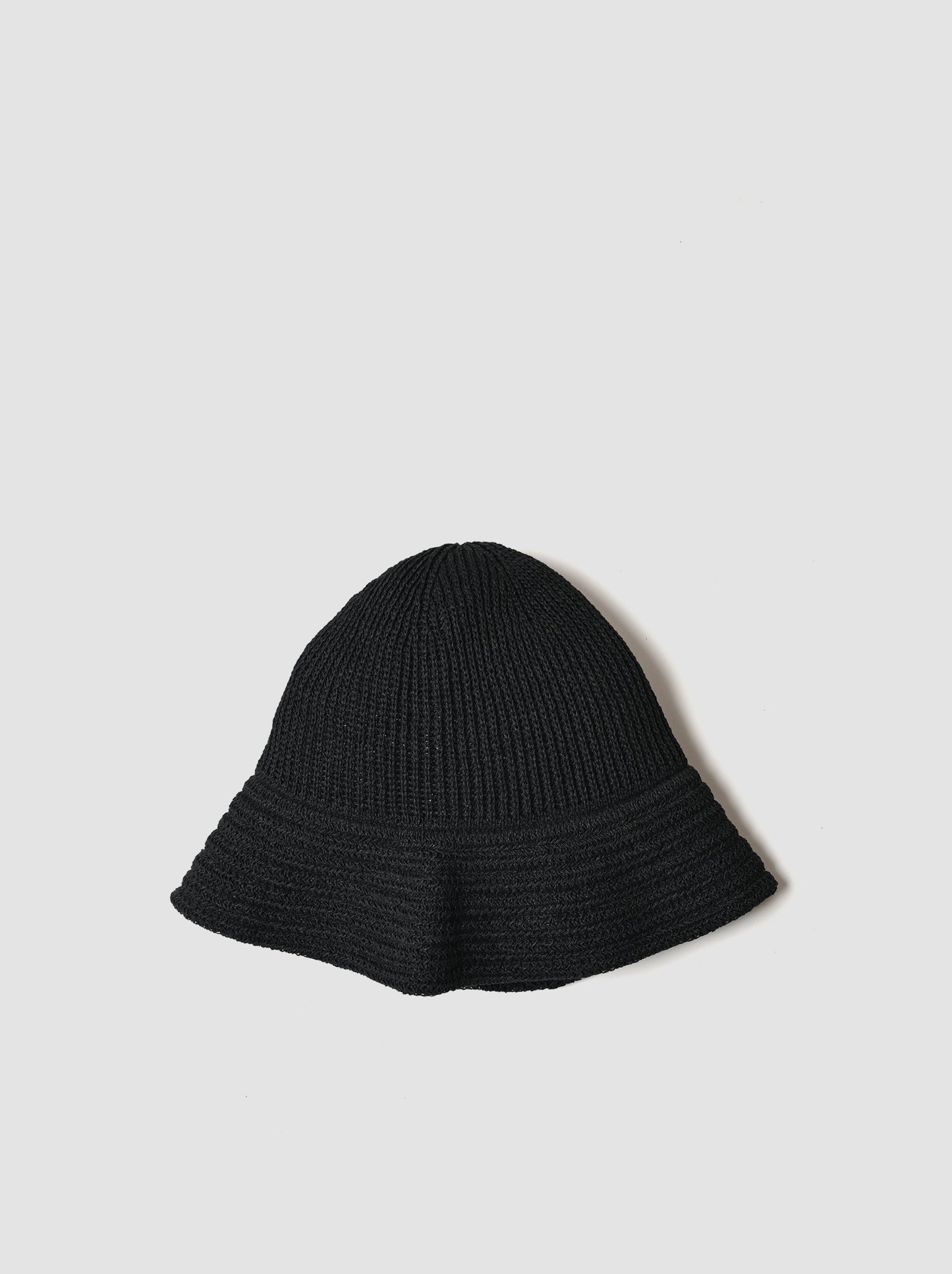 COMESANDGOES / 和紙 KNIT BALLOON HAT -BLACK