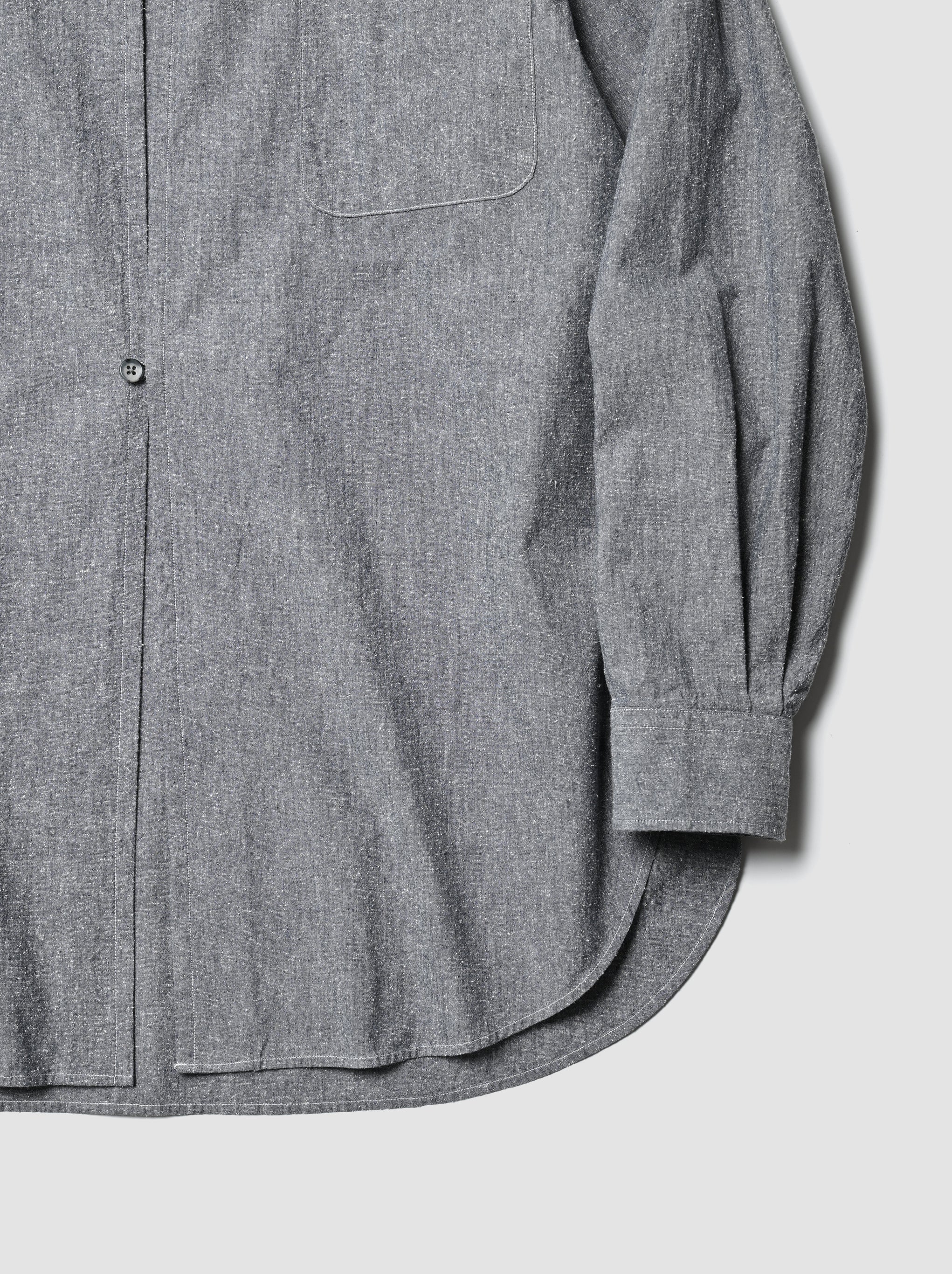 Marvine Pontiak shirt makers / Stand collar 2 Button SH -NEP GRAY