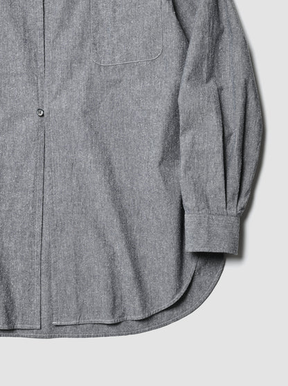 Marvine Pontiak shirt makers / Stand collar 2 Button SH -NEP GRAY
