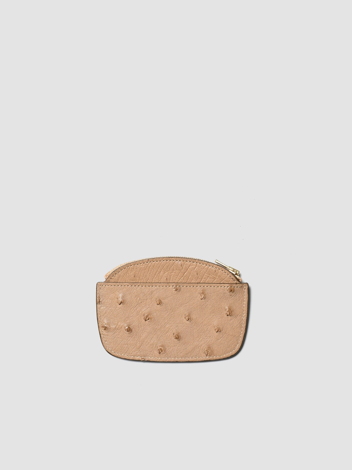 forme / <Coin purse> Ostrich -TAUPE