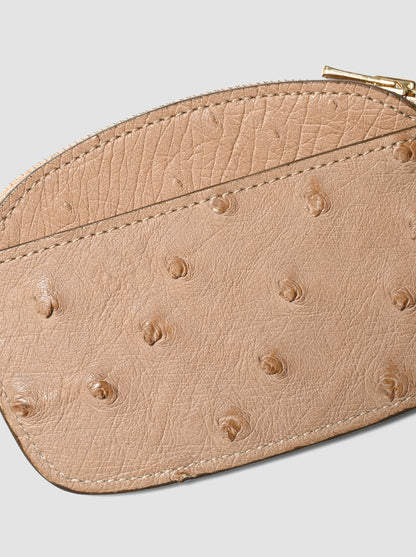 forme / <Coin purse> Ostrich -TAUPE