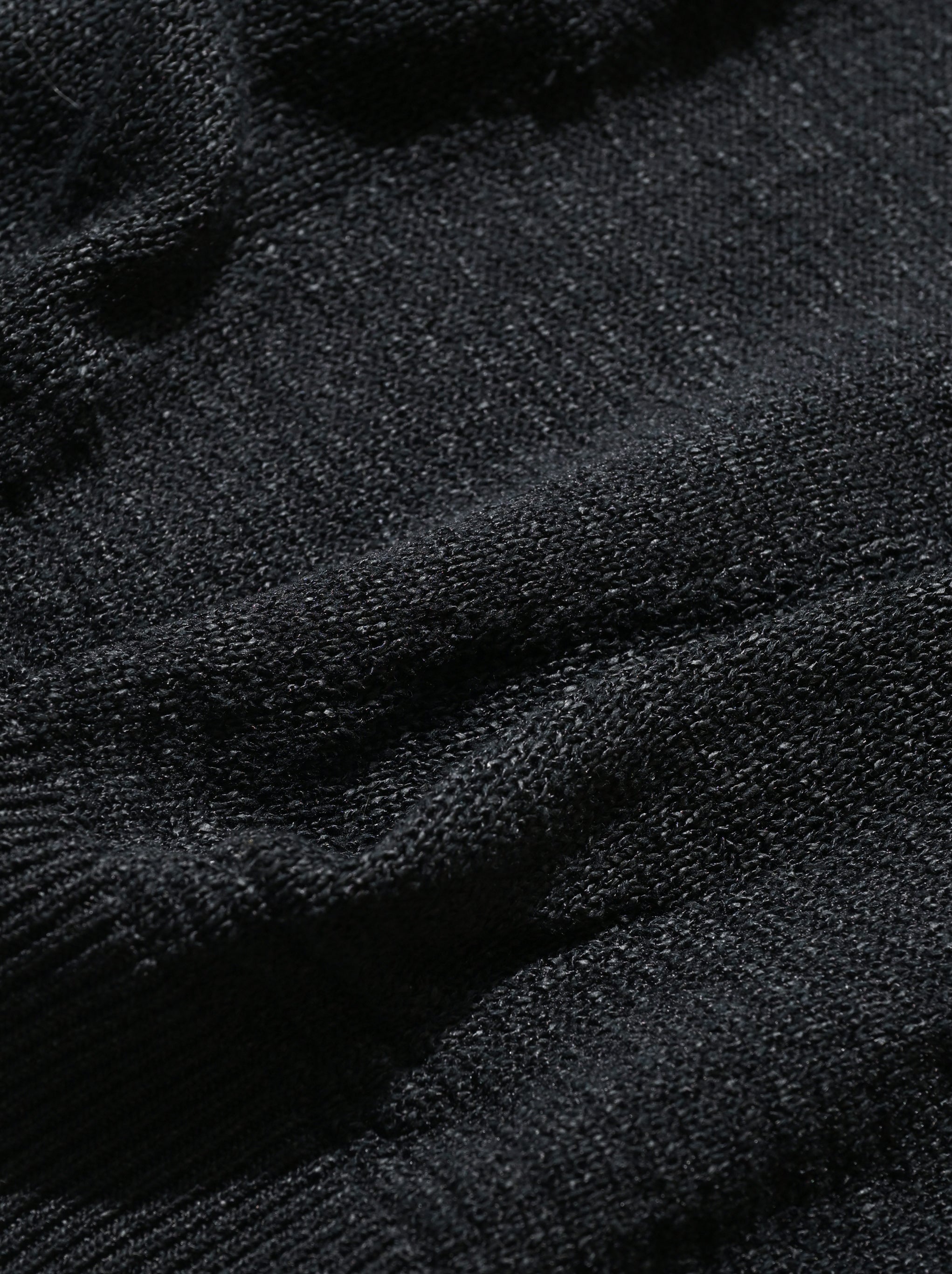 Cristaseya / WASHI PAPER PATCHWORK SWEATER -Black with Black patch