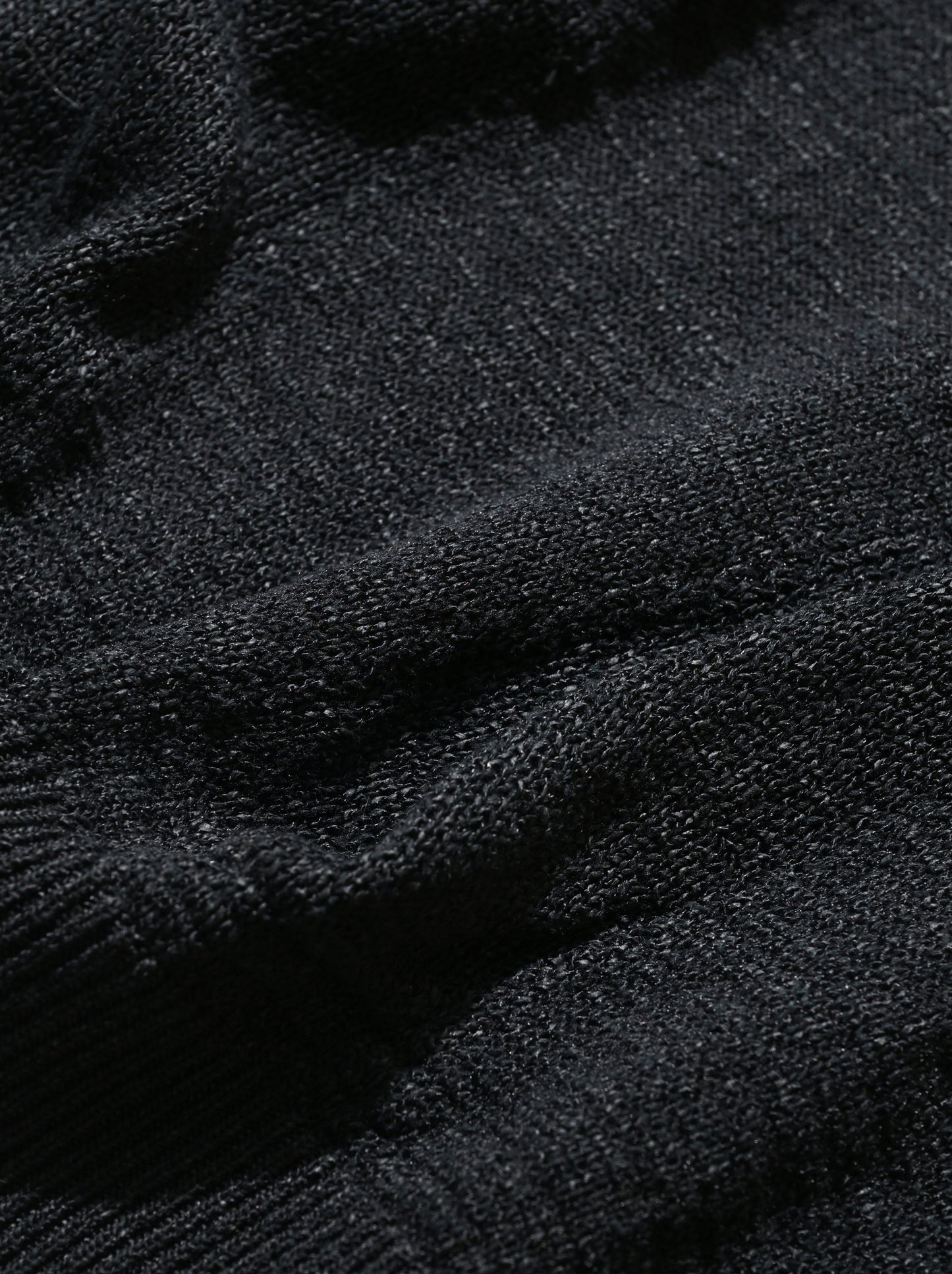 Cristaseya  / WASHI PAPER PATCHWORK SWEATER -Black with Black patch
