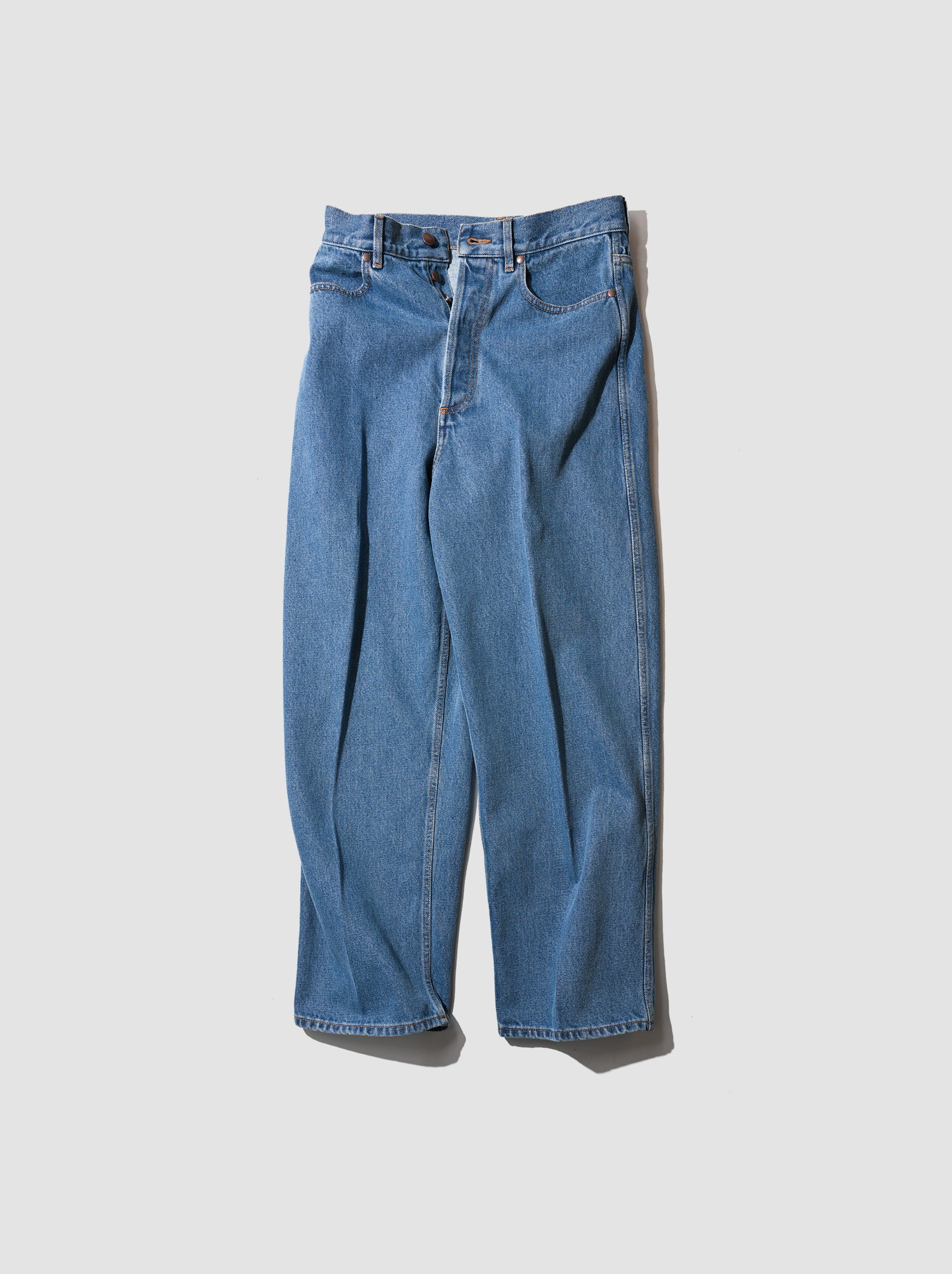 Cristaseya HIGH-WAISTED JEANS クリスタセヤ（S） Cristaseya / BLEACHED DENIM HIGH- WAISTED JEANS -Bleached denim