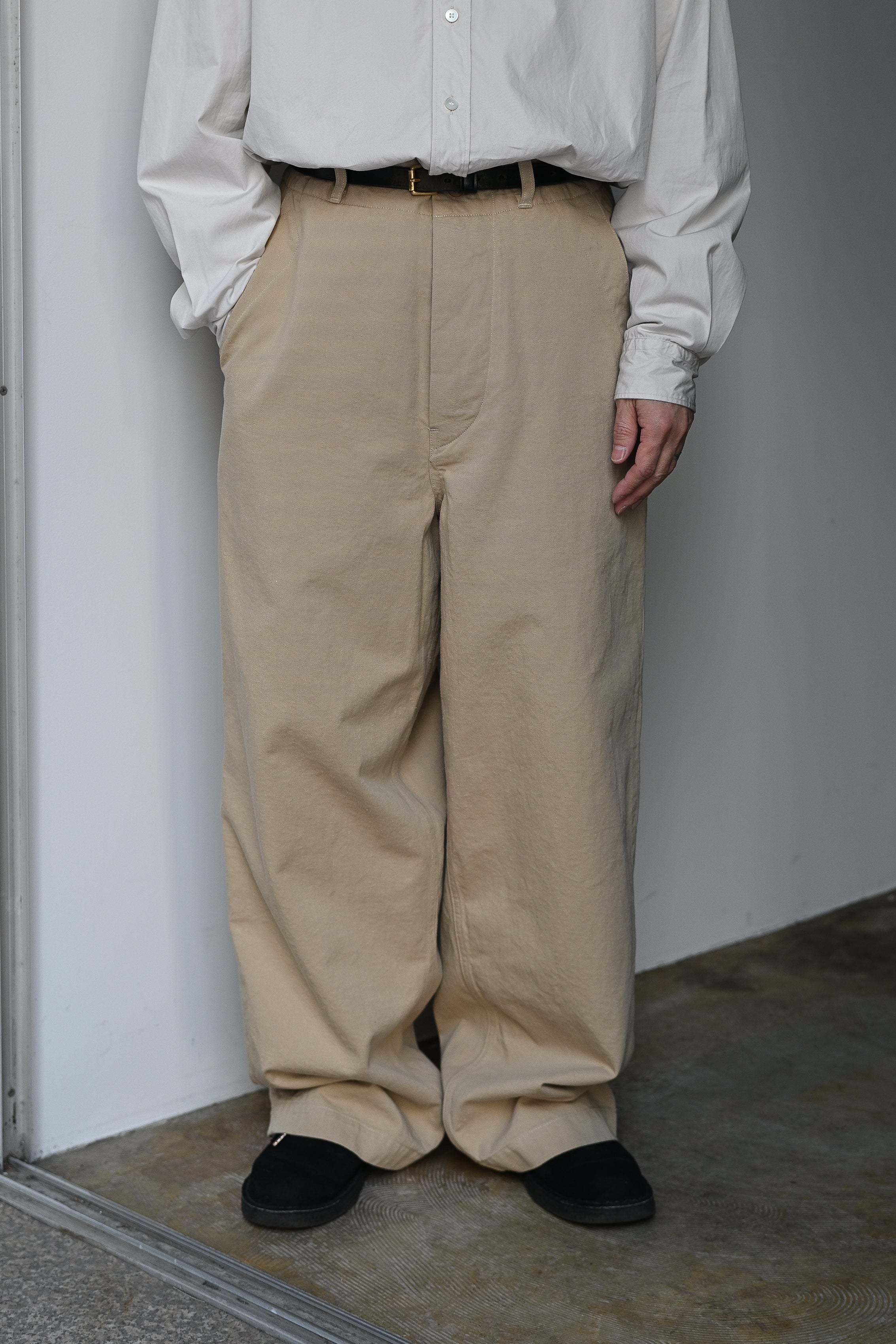 KAPTAIN SUNSHINE / Cotton Drill Wide Pants