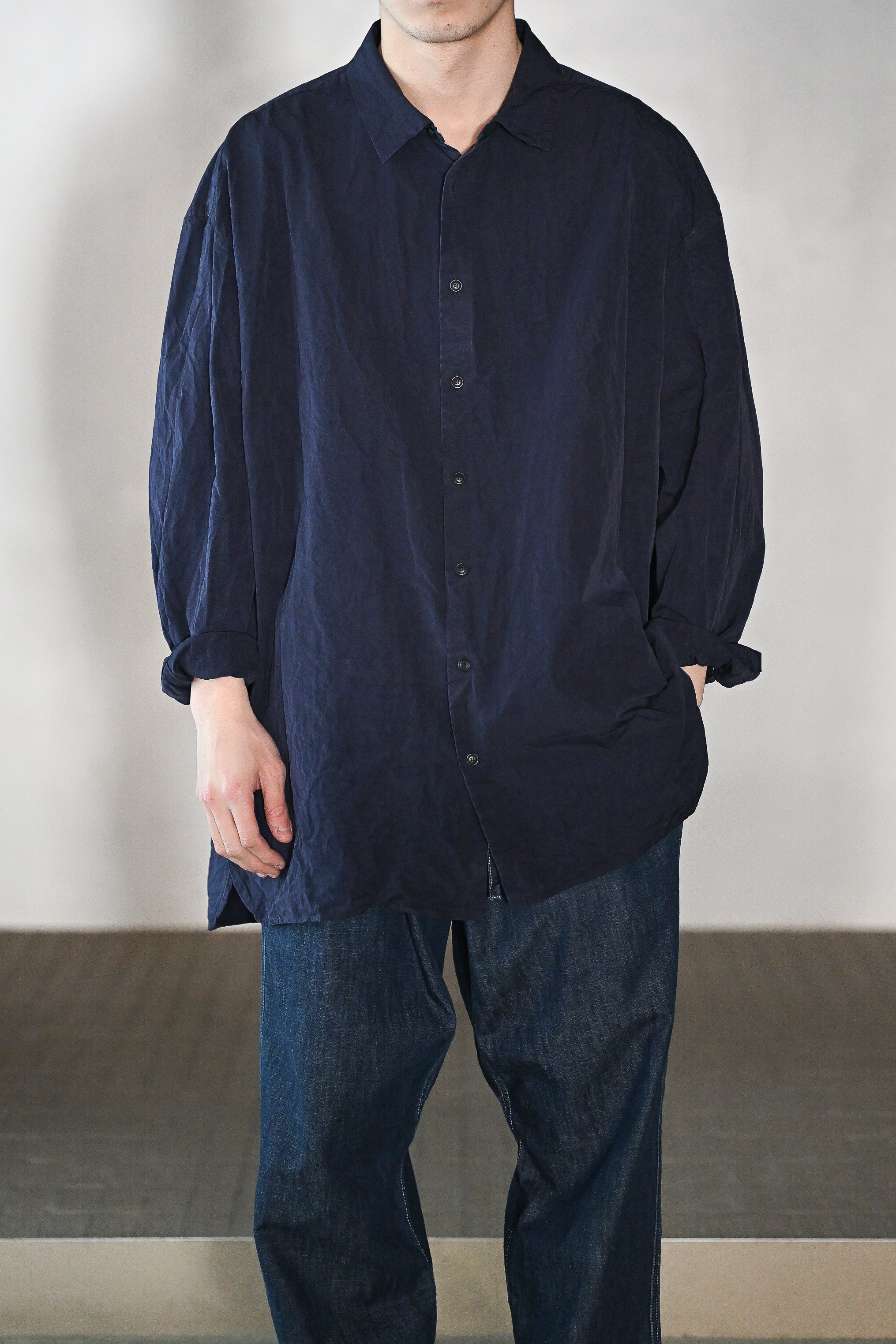 CASEY CASEY / HAMNET SHIRT -NAVY – and father