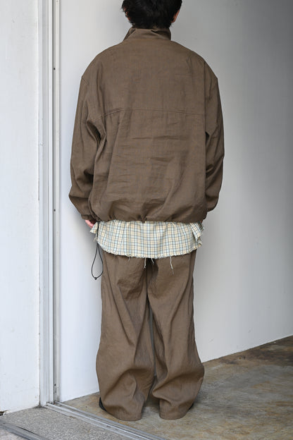 ANCELLM / L/N PULLOVER SHIRT -BROWN