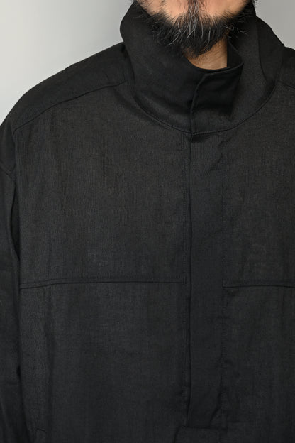 ANCELLM / L/N PULLOVER SHIRT -BLACK