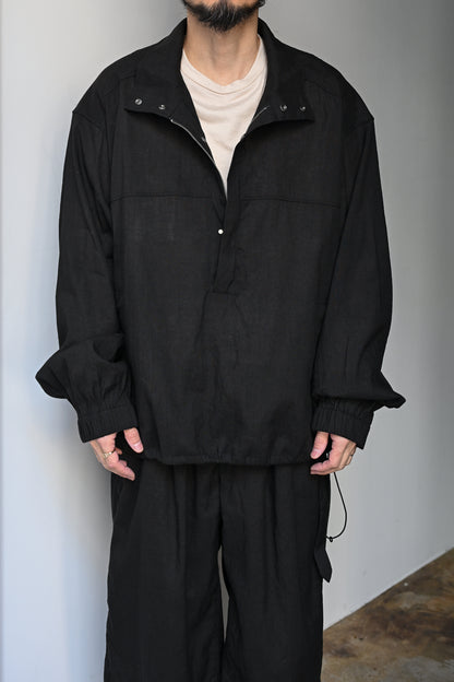 ANCELLM / L/N PULLOVER SHIRT -BLACK