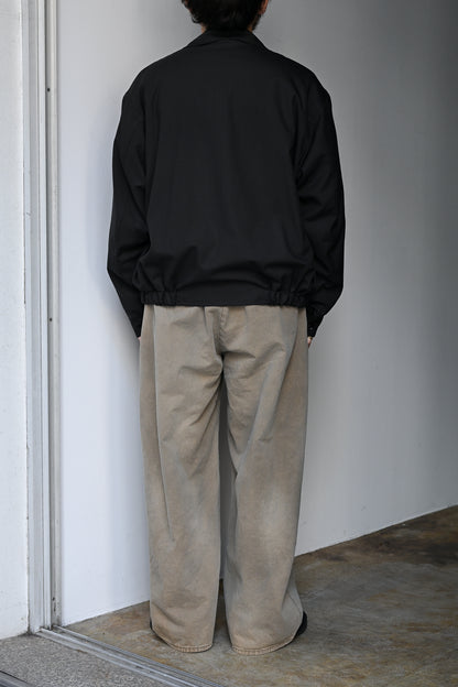 KAPTAIN SUNSHINE /  Wool Poplin Zip Blouson  -INK BLACK