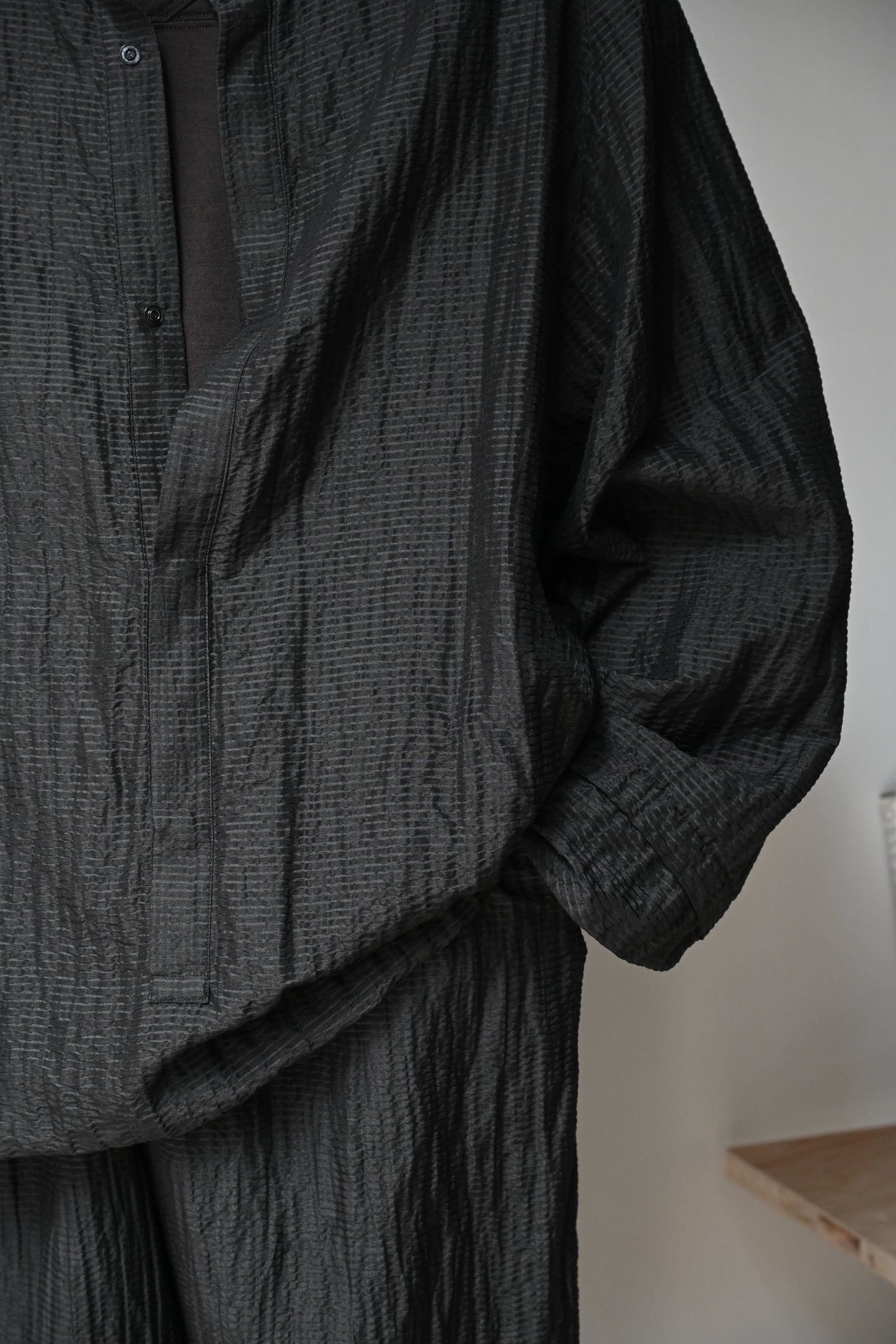 barbell object / uneven s/l top -BLACK
