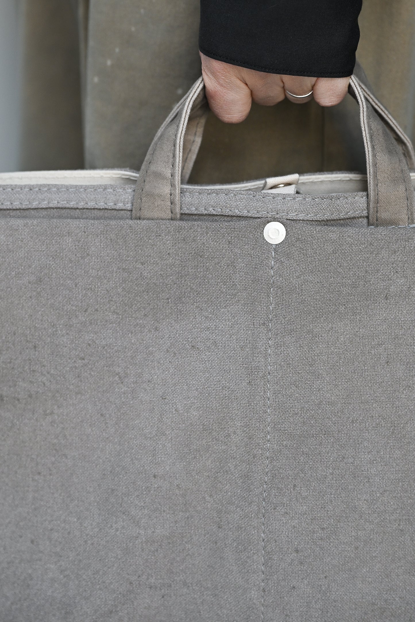 ANCELLM / ANCELLM with This is a(n) C/R DUCK BAG -GREIGE