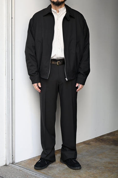 KAPTAIN SUNSHINE /  Wool Poplin Neutral Slacks -INK BLACK