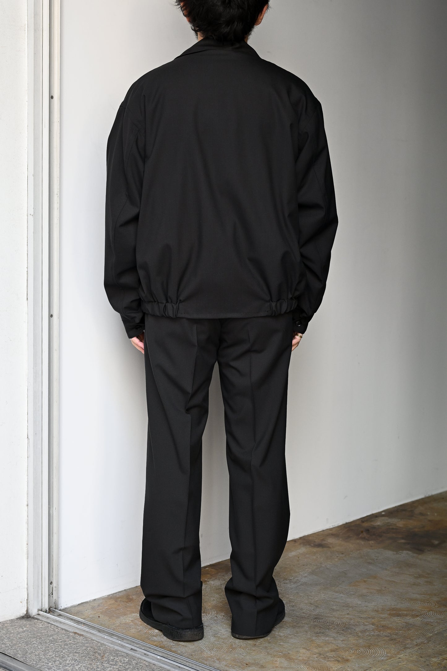 KAPTAIN SUNSHINE /  Wool Poplin Neutral Slacks -INK BLACK