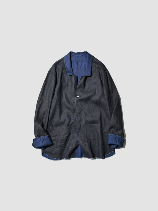 MITTAN / やわらか大麻ジャケット -墨×インディゴ