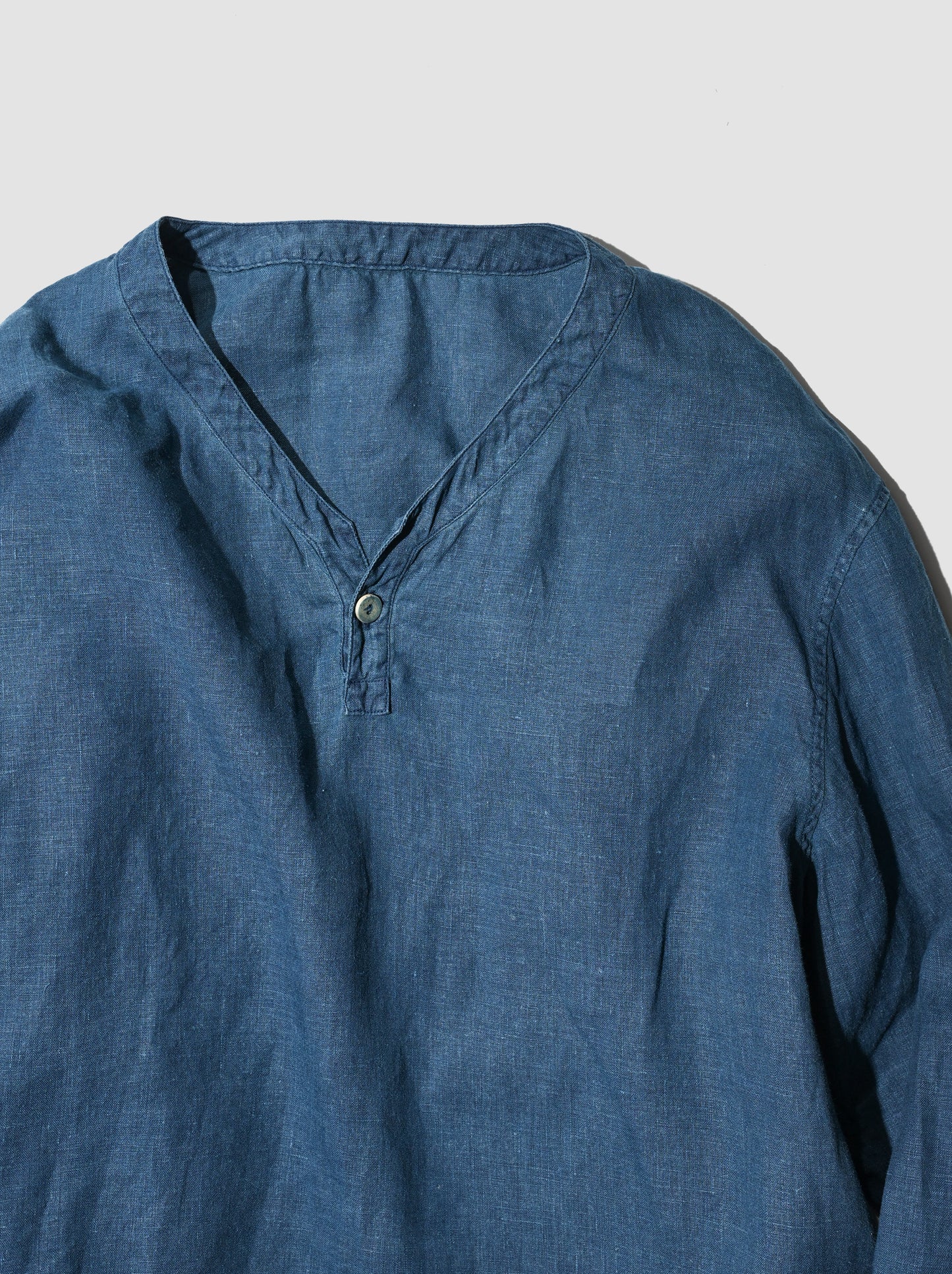 MITTAN / 大麻長袖プルオーバー(草木染) -藍×胡桃