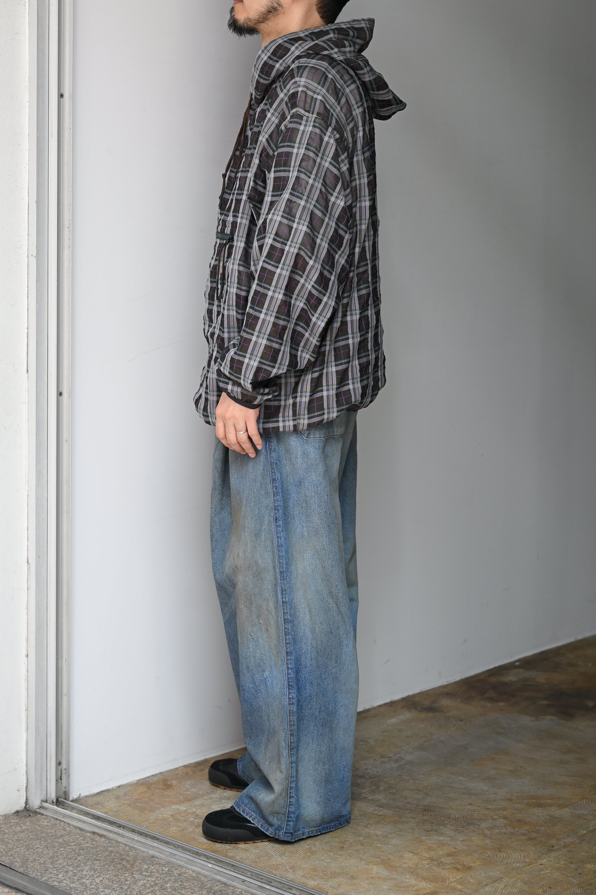 O- / FUNCY PLAID PULLOVER -BROWN PLAID