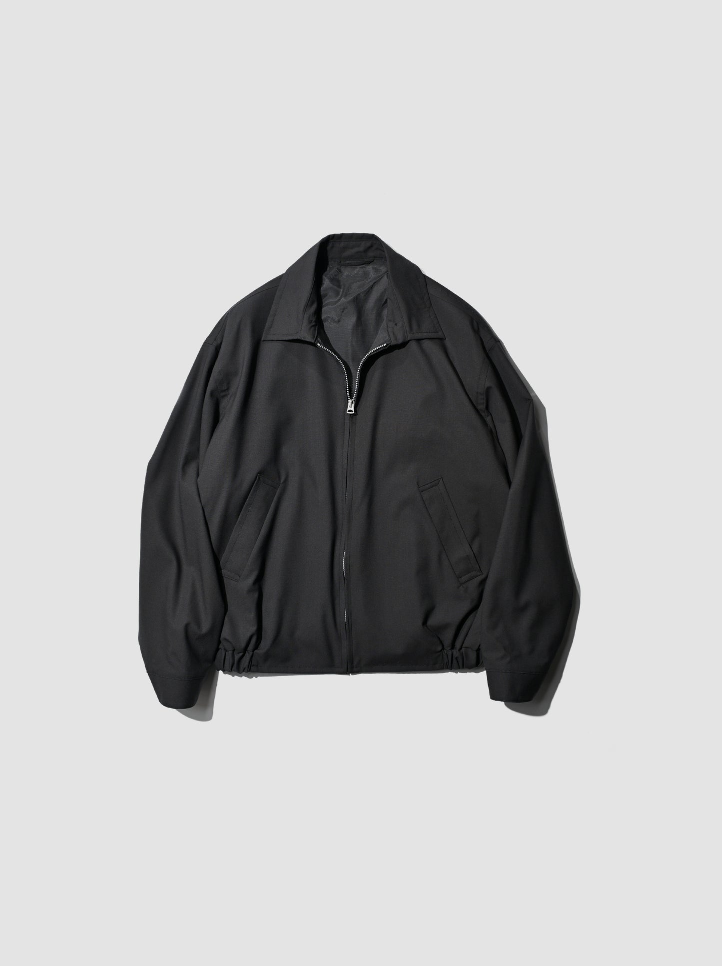 KAPTAIN SUNSHINE /  Wool Poplin Zip Blouson  -INK BLACK