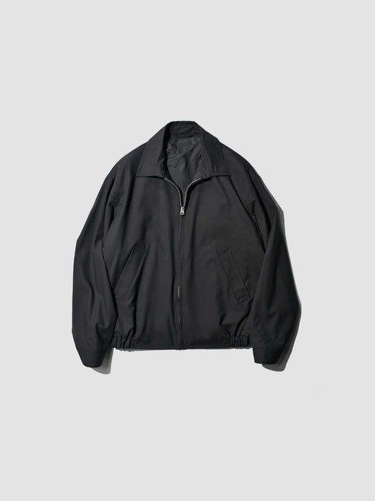 KAPTAIN SUNSHINE /  Wool Poplin Zip Blouson  -INK BLACK