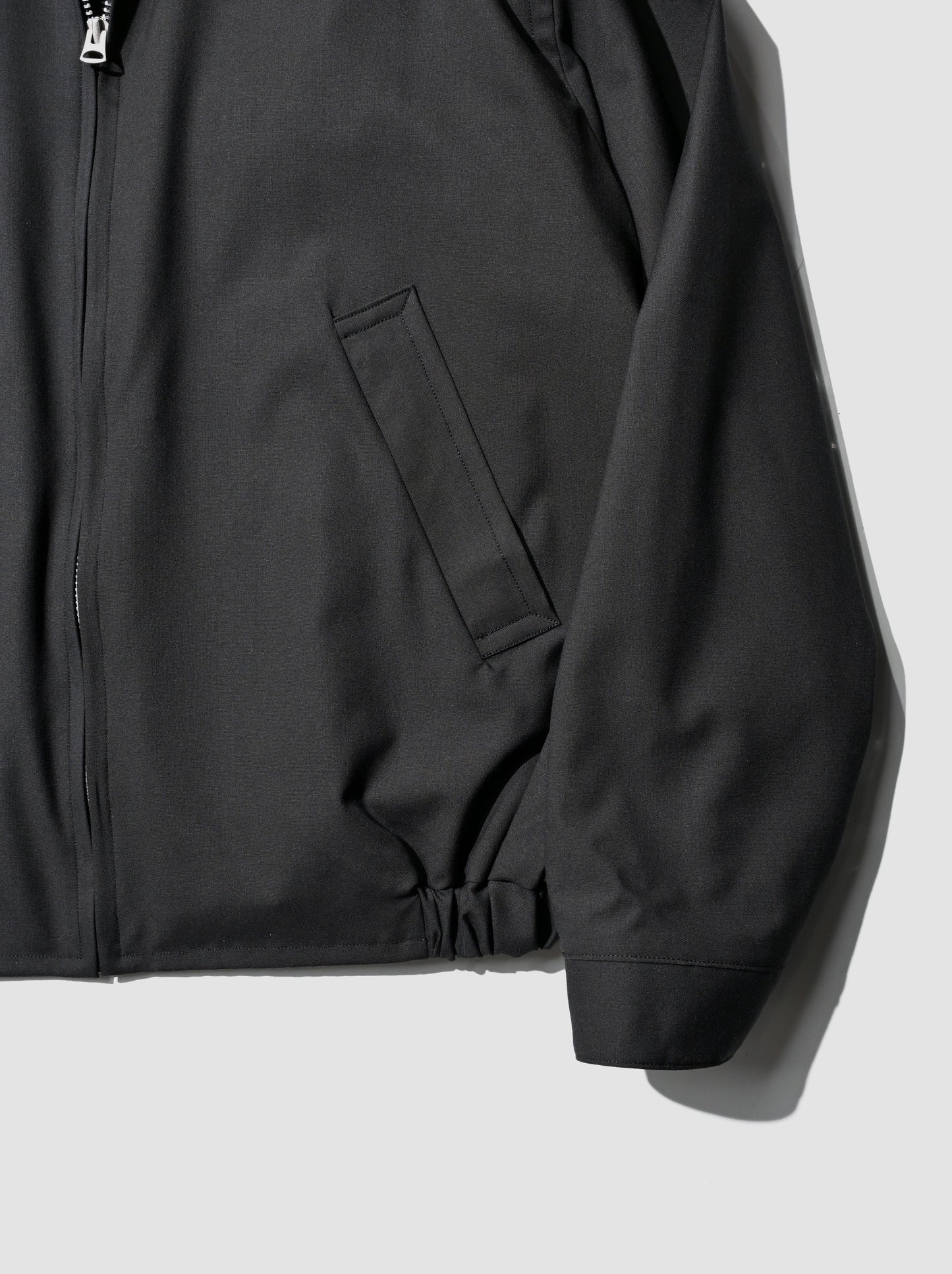 KAPTAIN SUNSHINE /  Wool Poplin Zip Blouson  -INK BLACK
