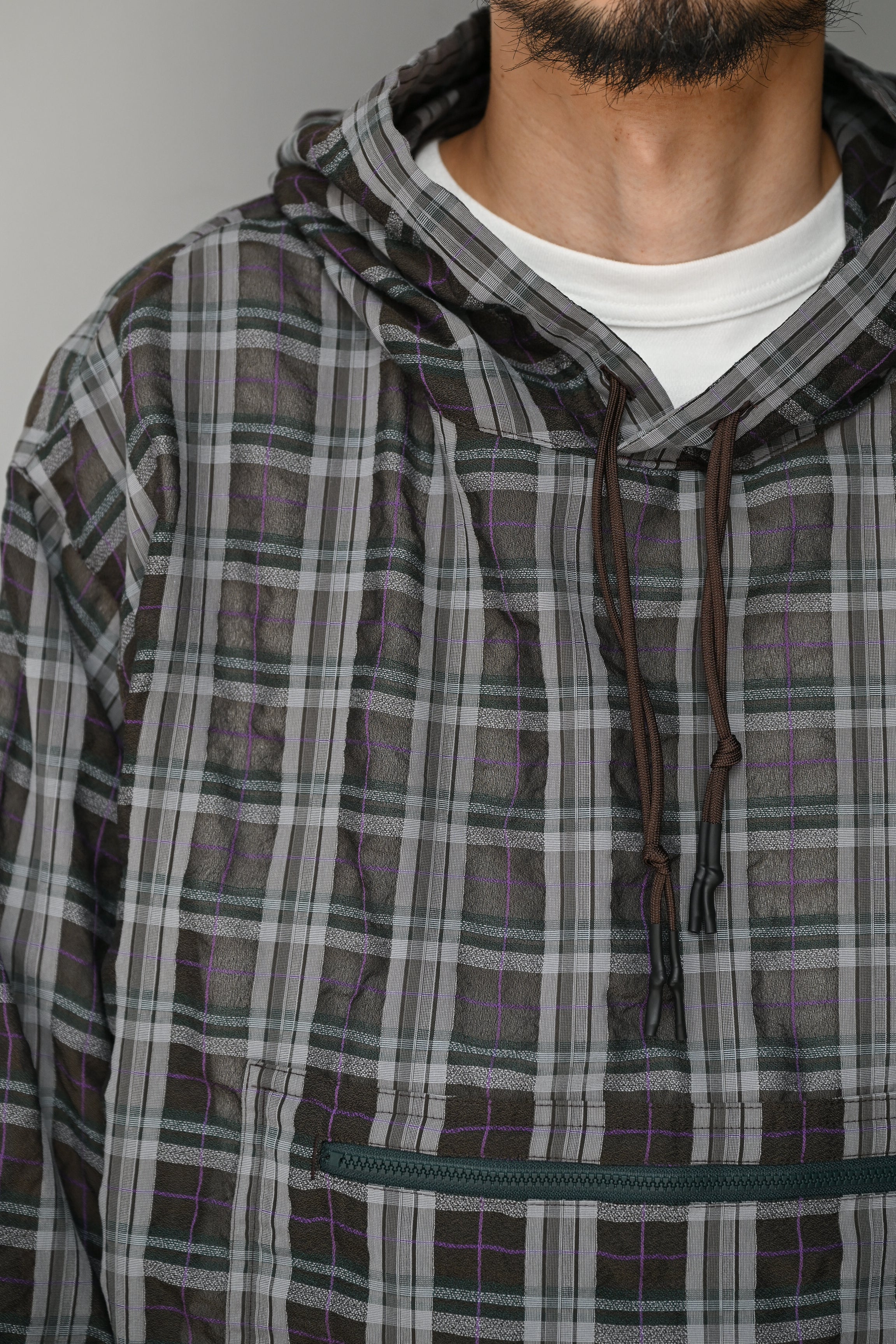O- / FUNCY PLAID PULLOVER -BROWN PLAID
