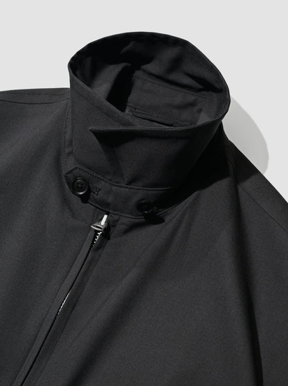 KAPTAIN SUNSHINE /  Wool Poplin Zip Blouson  -INK BLACK