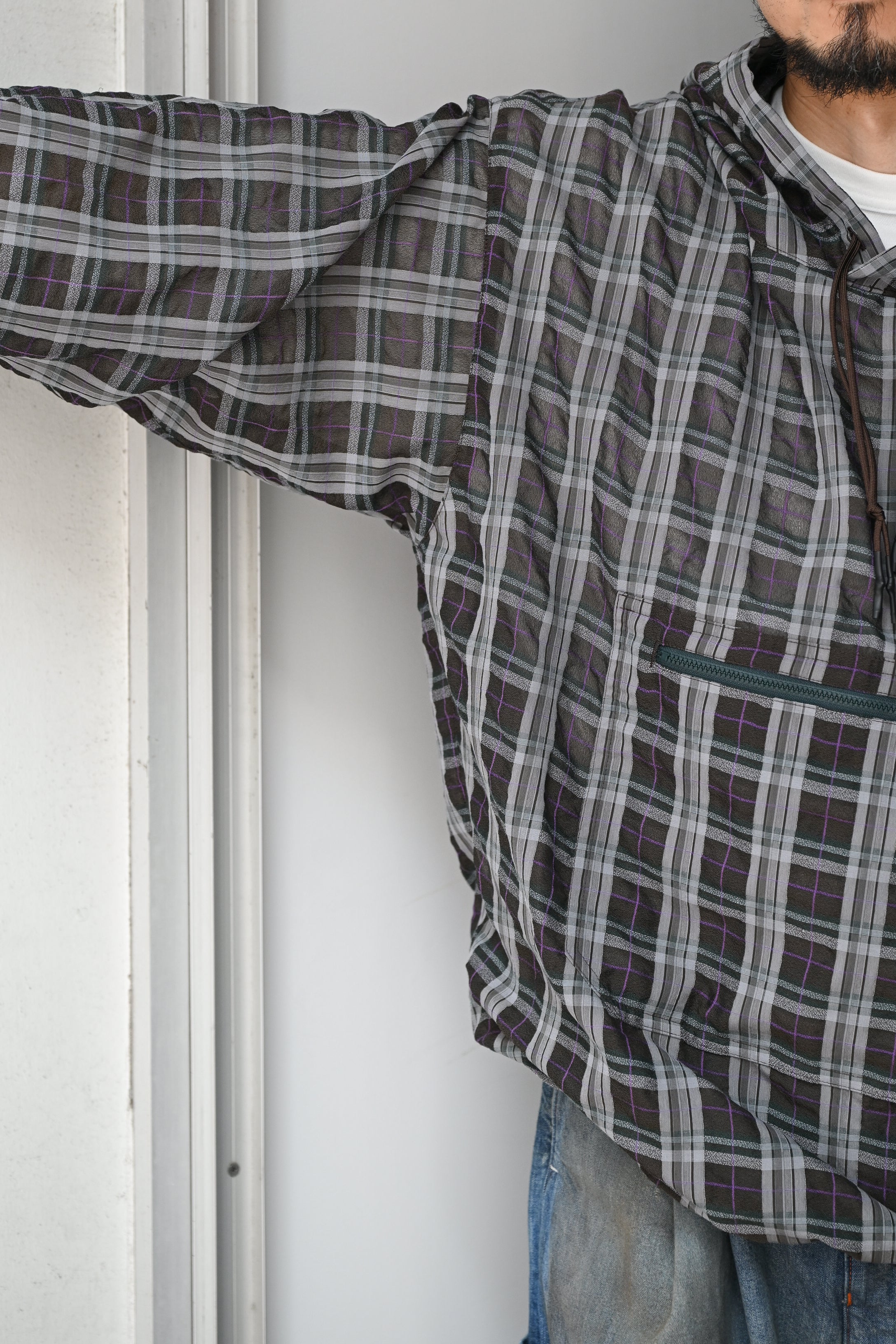 O- / FUNCY PLAID PULLOVER -BROWN PLAID
