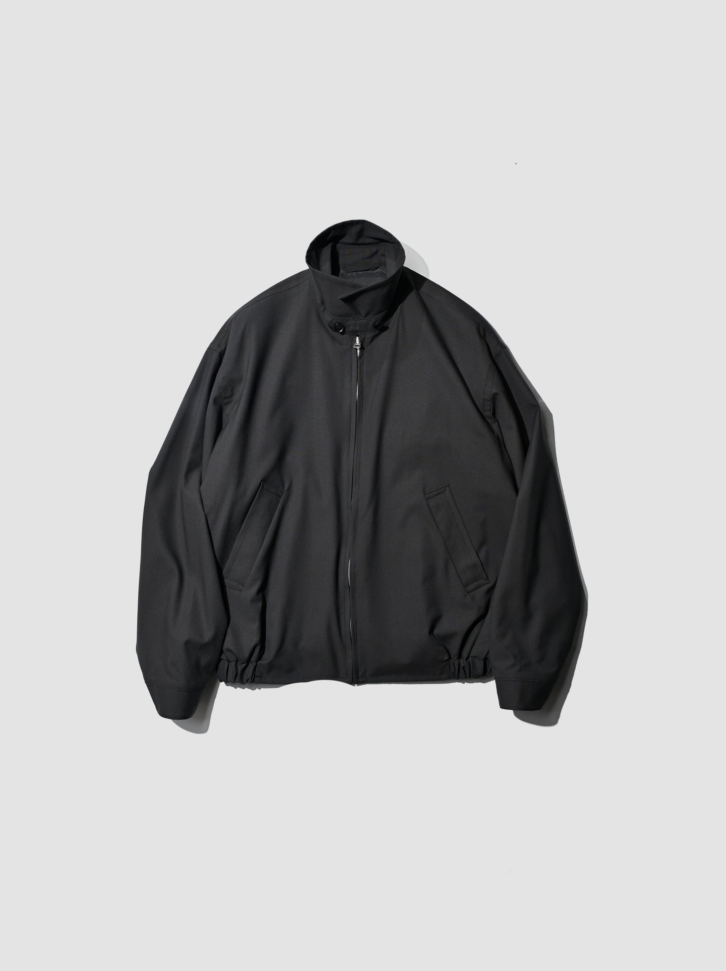 KAPTAIN SUNSHINE /  Wool Poplin Zip Blouson  -INK BLACK