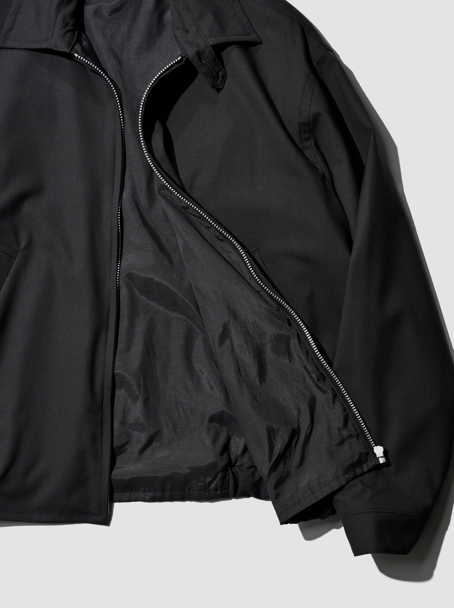 KAPTAIN SUNSHINE /  Wool Poplin Zip Blouson  -INK BLACK