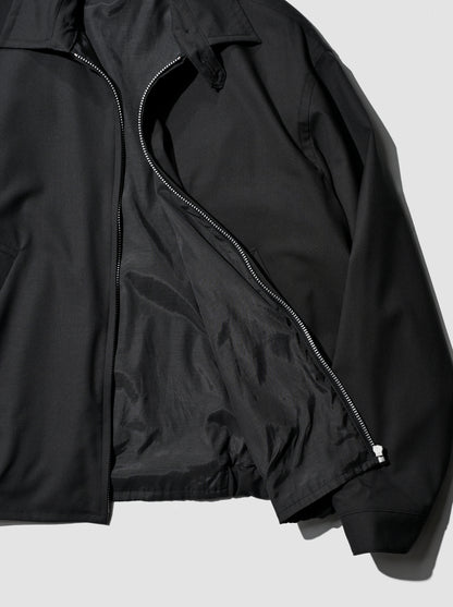 KAPTAIN SUNSHINE /  Wool Poplin Zip Blouson  -INK BLACK