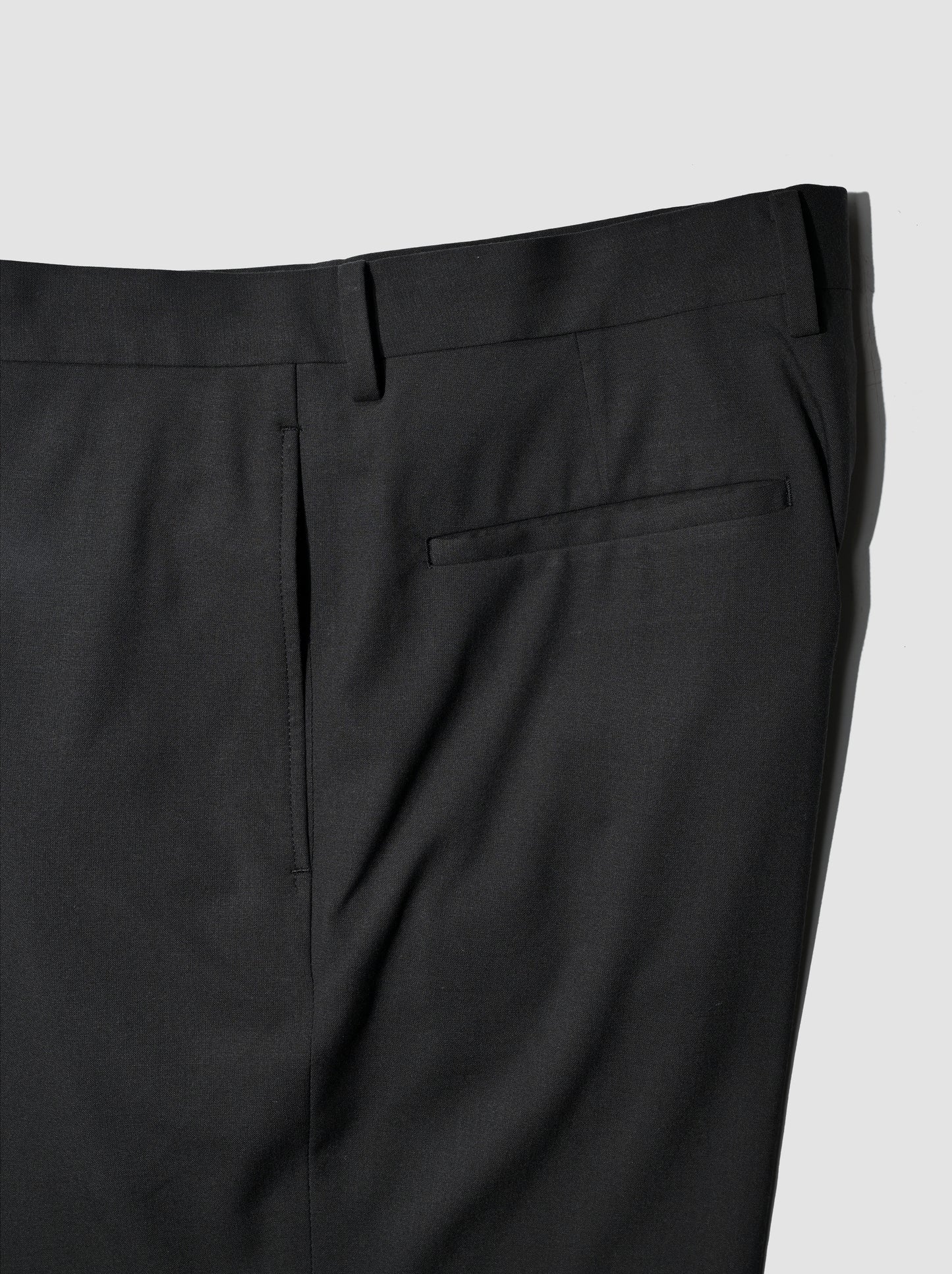 KAPTAIN SUNSHINE /  Wool Poplin Neutral Slacks -INK BLACK