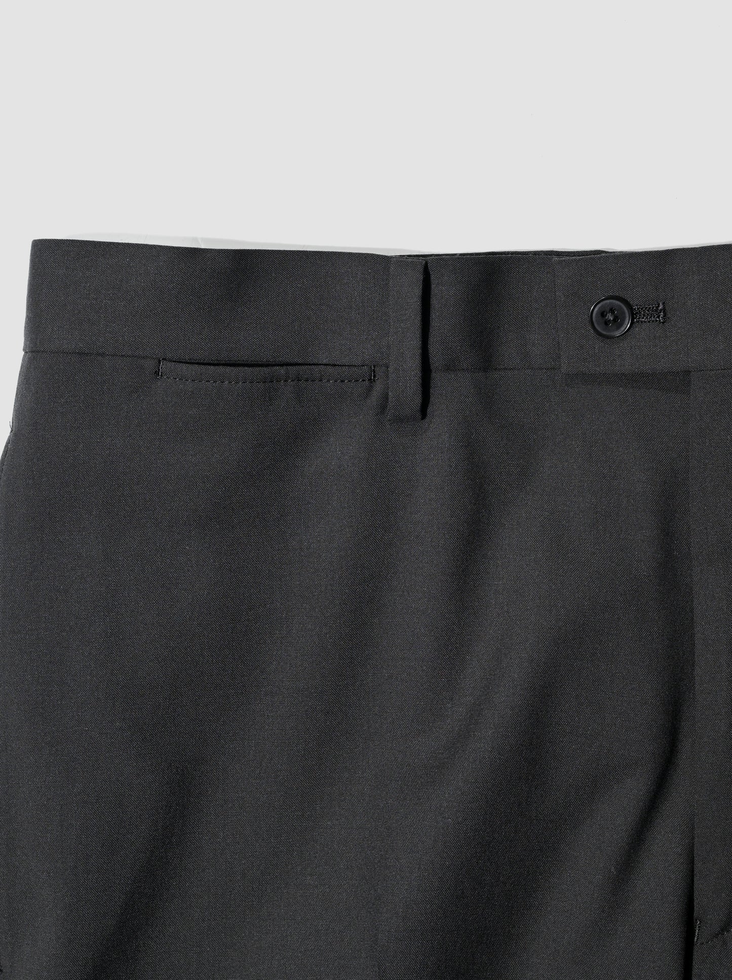 KAPTAIN SUNSHINE /  Wool Poplin Neutral Slacks -INK BLACK