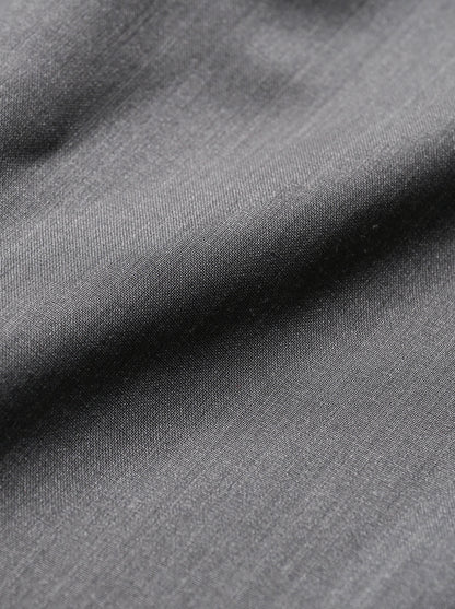 ANCELLM / BELTED WOOL SLACKS -GRAY