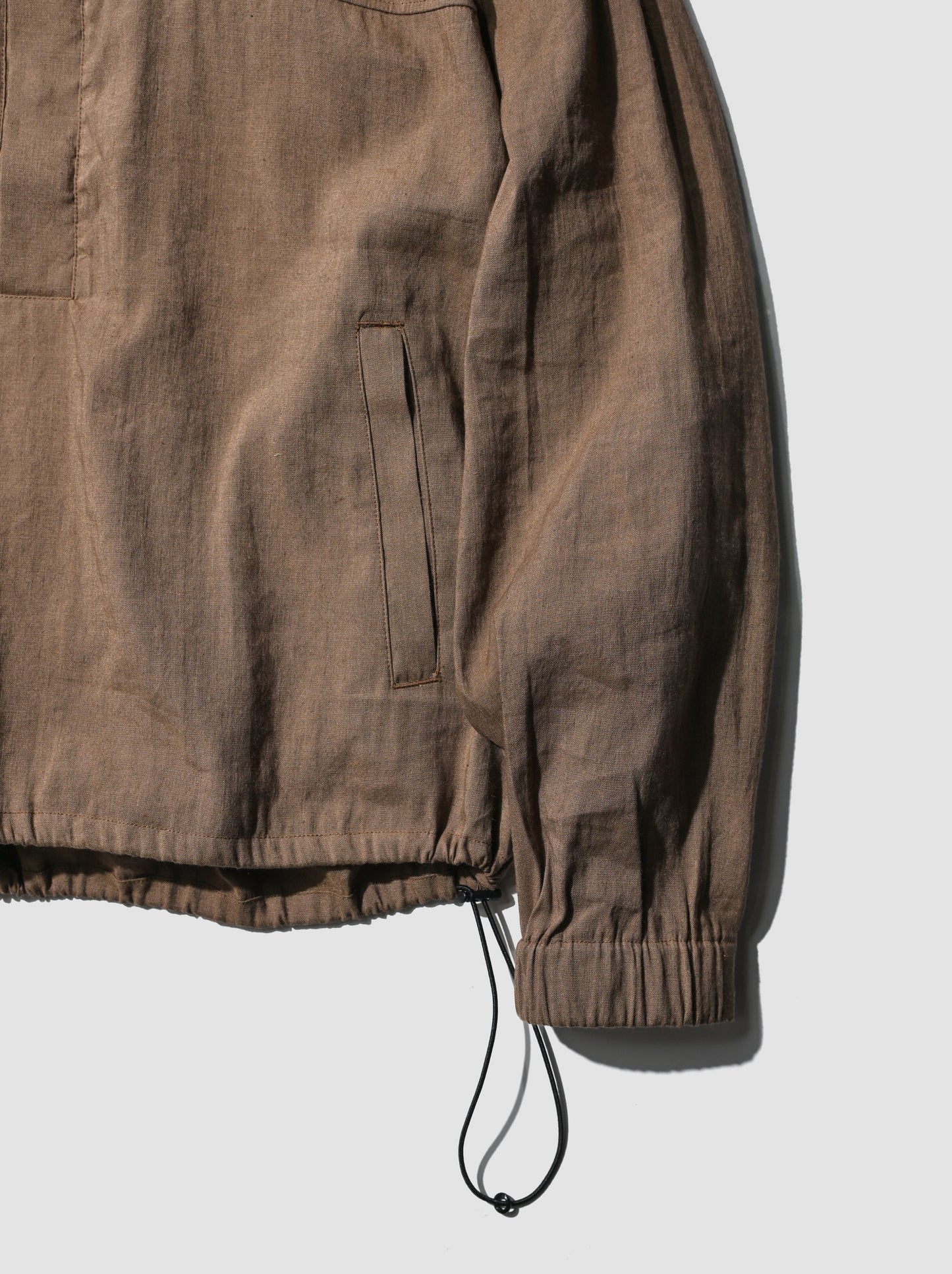 ANCELLM / L/N PULLOVER SHIRT -BROWN