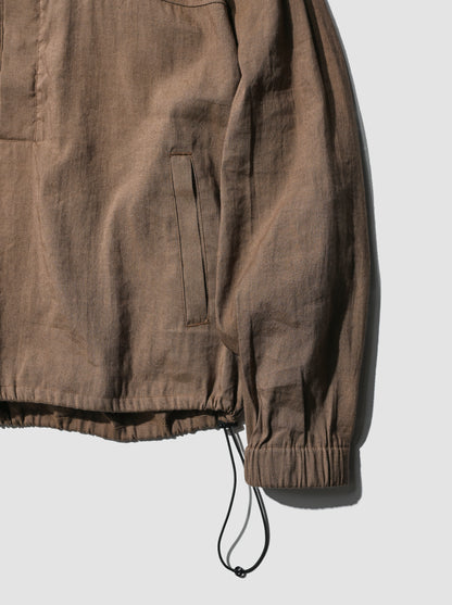 ANCELLM / L/N PULLOVER SHIRT -BROWN