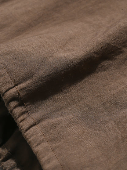 ANCELLM / L/N PULLOVER SHIRT -BROWN