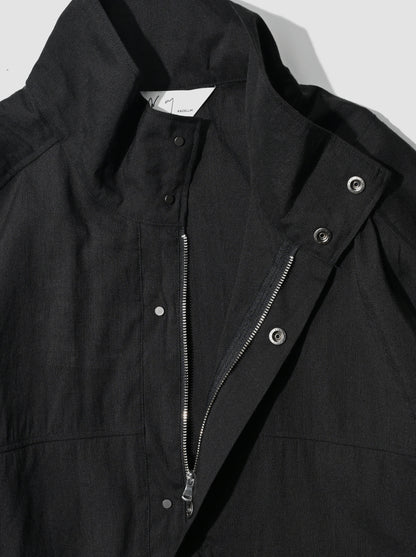 ANCELLM / L/N PULLOVER SHIRT -BLACK