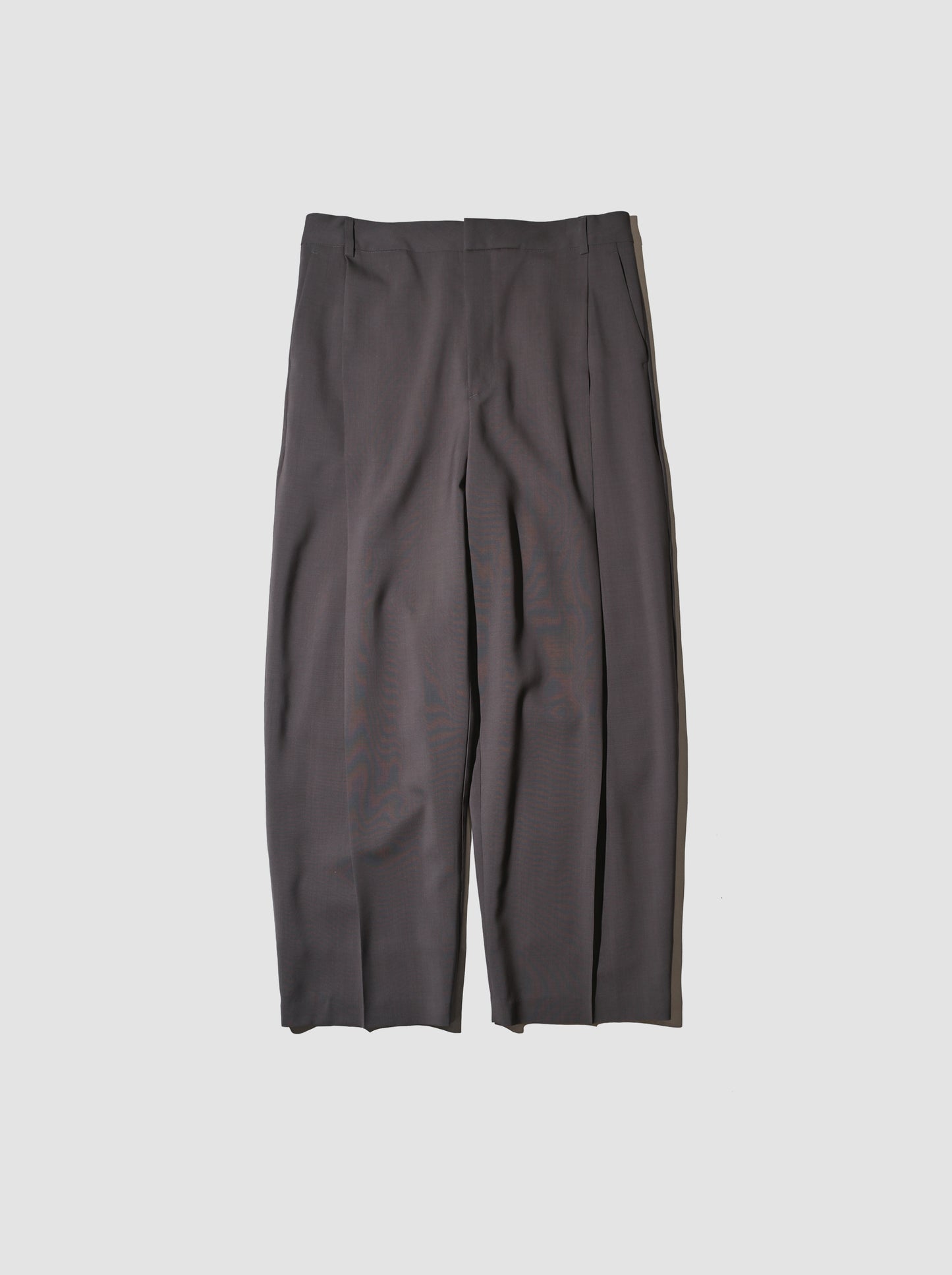 BISOWN / Suoer120's WO PLEATS TUCK SLACKS / MENS -BROWN