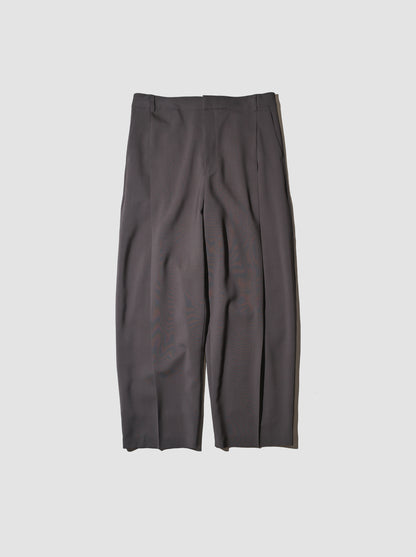 BISOWN / Suoer120's WO PLEATS TUCK SLACKS / MENS -BROWN