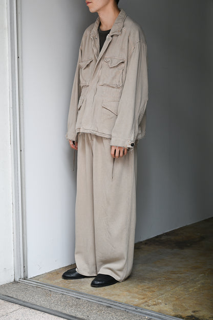 ANCELLM / SILK SUEDE FIELD JACKET -SAND