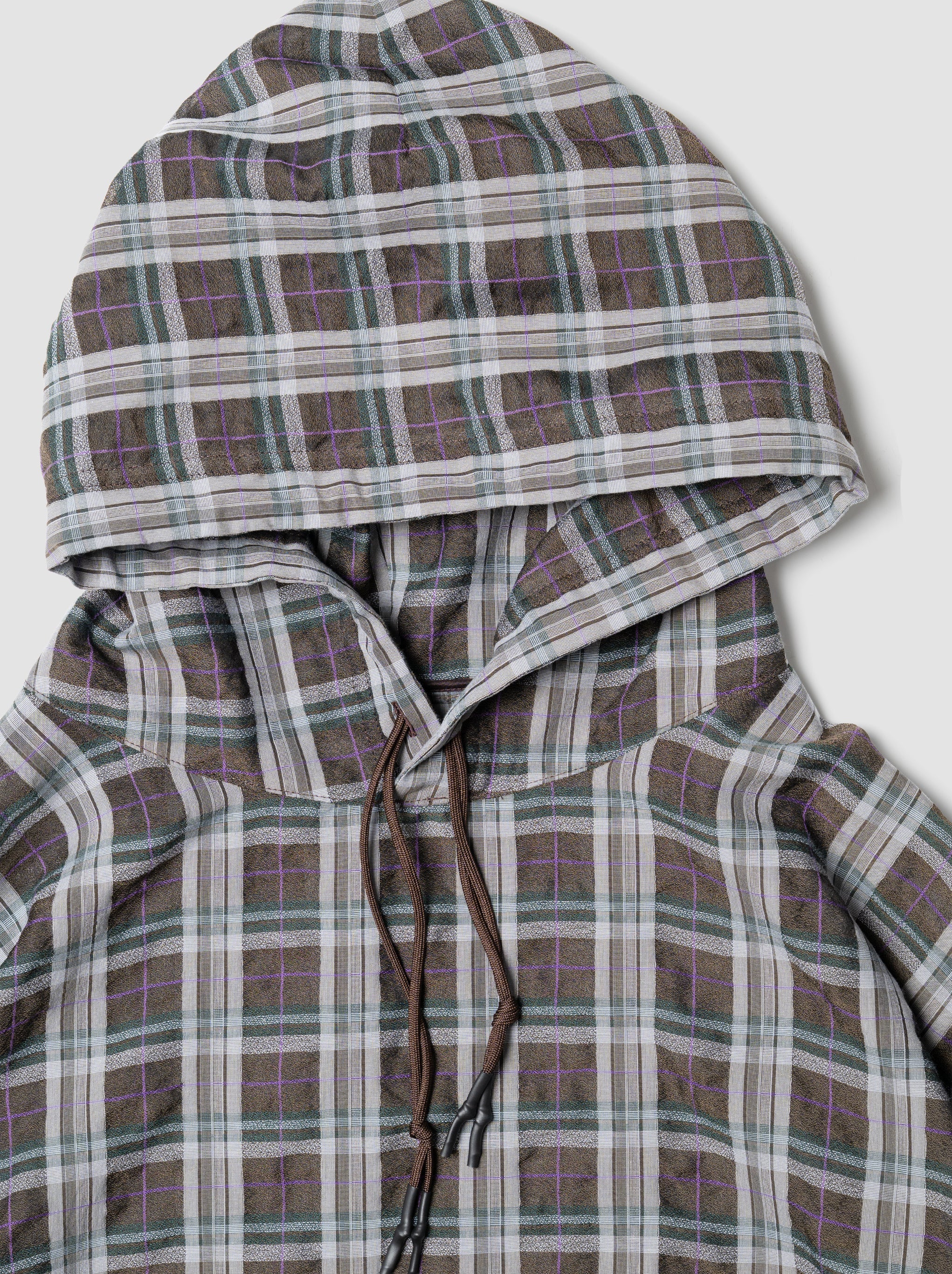 O- / FUNCY PLAID PULLOVER -BROWN PLAID