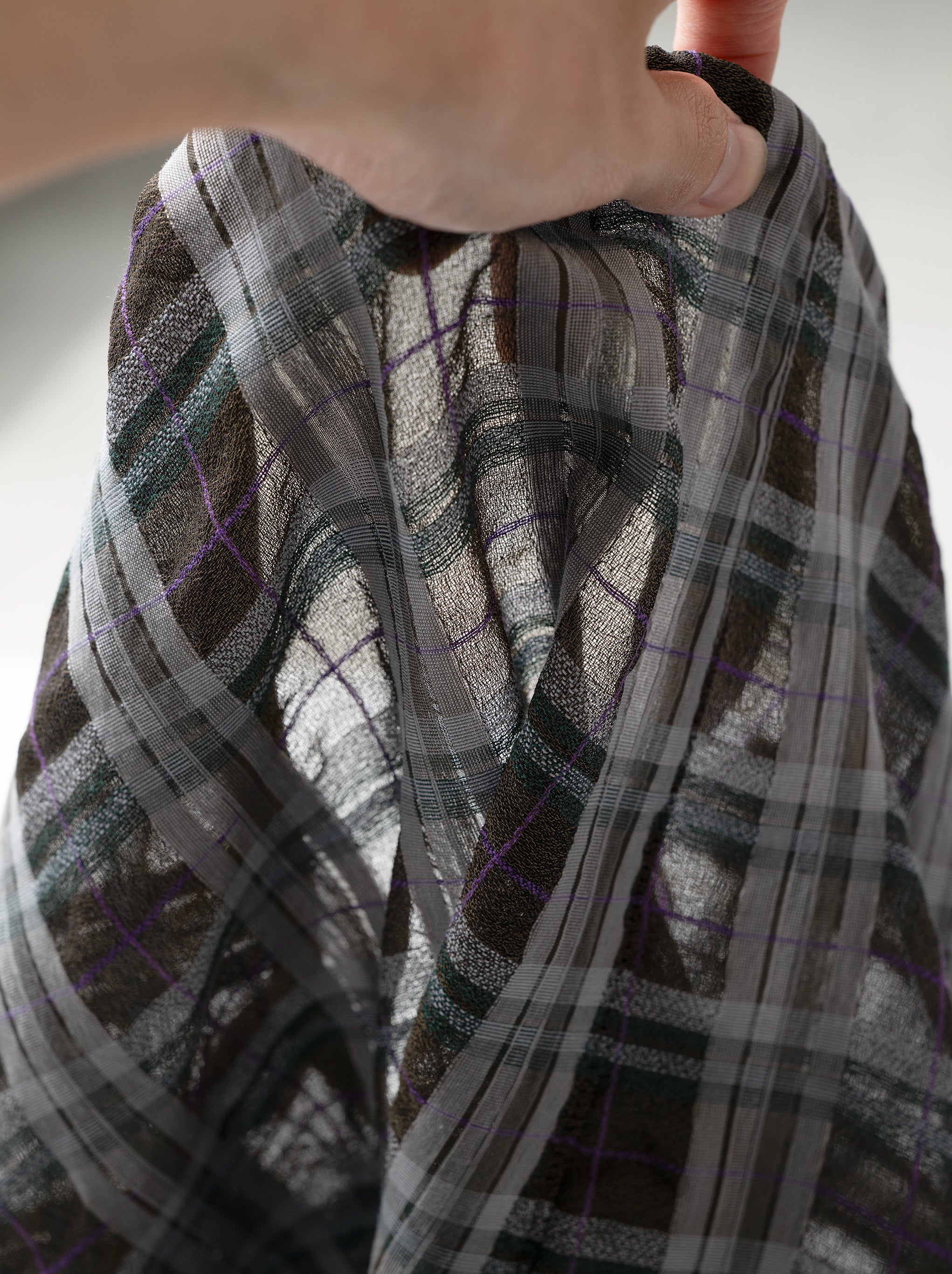 O- / FUNCY PLAID PULLOVER -BROWN PLAID