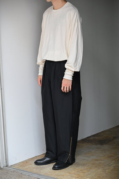 barbell object / zipper pt -BLACK