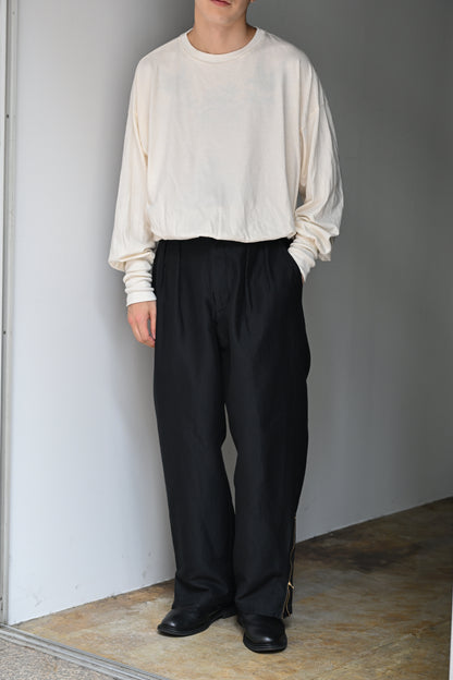 barbell object / zipper pt -BLACK