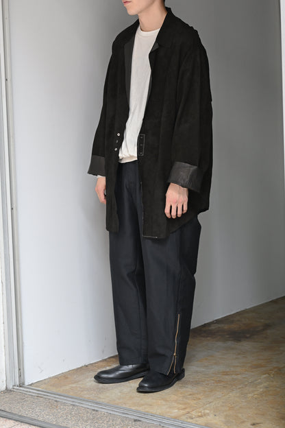 barbell object / leather 3b sh -BLACK