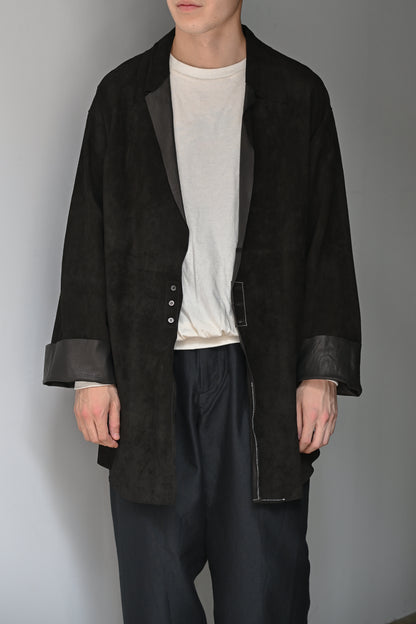 barbell object / leather 3b sh -BLACK