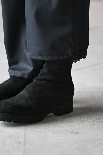 GUIDI / 796V HORSE REVERSE, BACK ZIP BOOT, SOLE RUBBER -BLACK