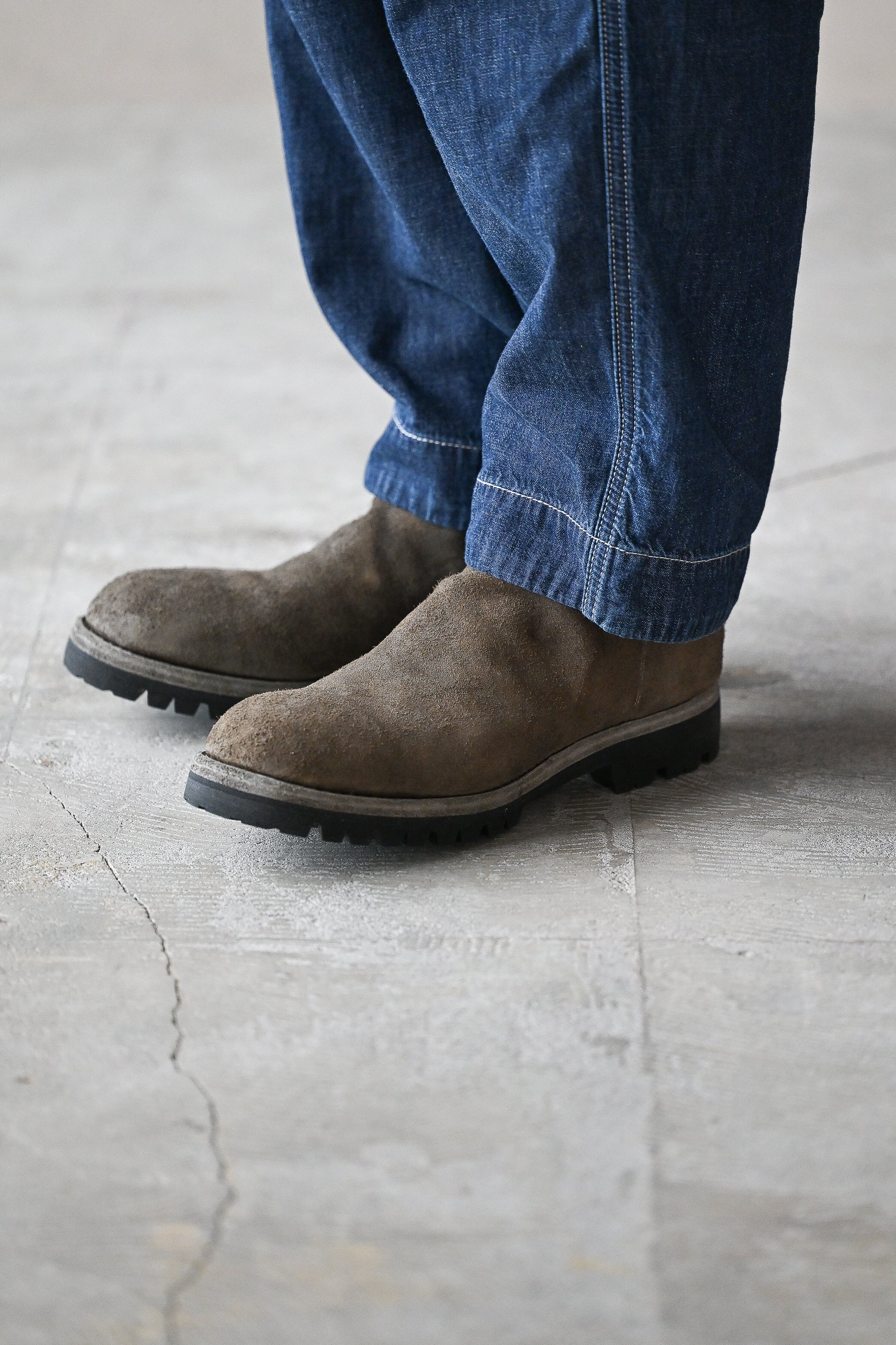 GUIDI / 796V HORSE REVERSE, BACK ZIP BOOT, SOLE RUBBER -CV177T