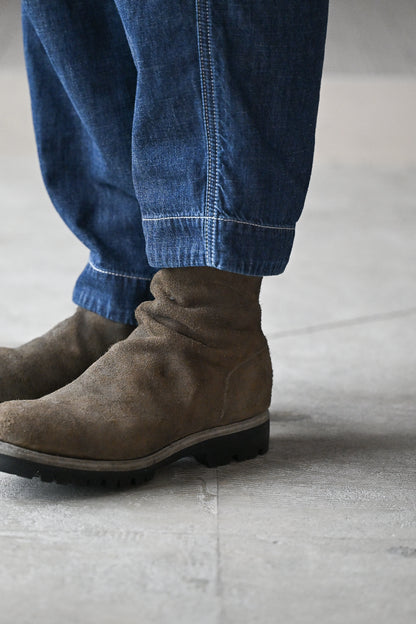 GUIDI / 796V HORSE REVERSE, BACK ZIP BOOT, SOLE RUBBER -CV177T