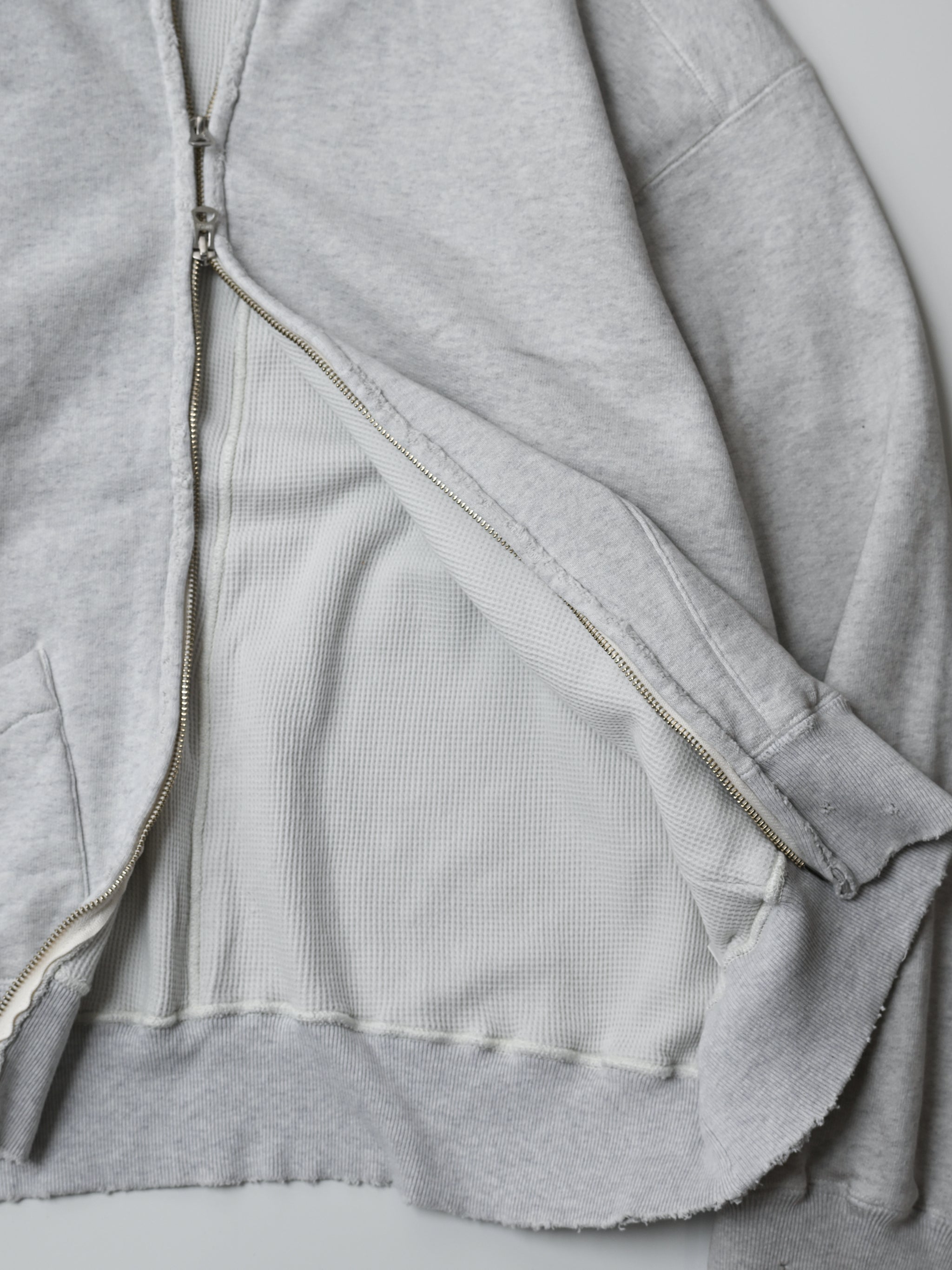 トップス ANCELLM ZIPUP HOODIE(HEATHER WHITE) 25SS 2025SS】 ANCELLM (アンセルム) 